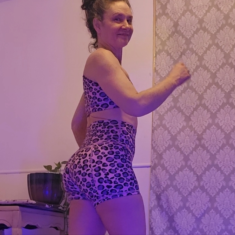 Leopard Print BUTI MVMNT Sports Bra and Shorts Set